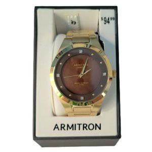 Armitron Gold Colored Men's Wrist Watch Steel